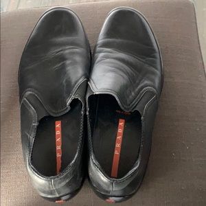 Prada Men’s Slip on’s In Black